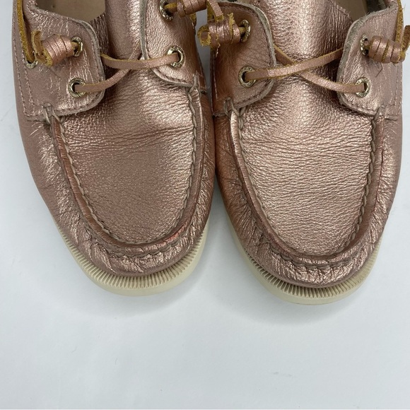 Sperry Women's A/O Vida Brushed Metallics Rose Gold Boat Shoe Size 7.5 Pebbled - Picture 5 of 9